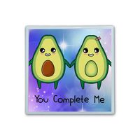 XIANN Care Contact Lens Box Holder Container Case Storage Eyecare Kit -Kawaii Avocado Love