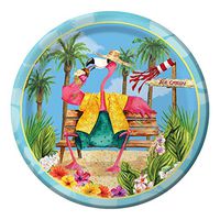 Creative Converting 8 Count Paper Dessert Plates, Flamingo Fun