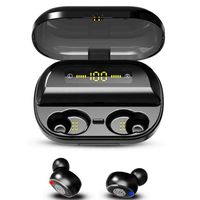 True Wireless Earbuds Bluetooth 5.0 Headphones, Sports in-Ear TWS Stereo Headset w/Mic Extra HiFi Bass IPX4 Waterproof,Instant Pairing 4000 mAh Battery Charging Case Noise Cancelling Earbuds