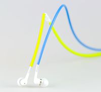 Cordskinz - Mix-n-Match (Neon Yellow & Sky Blue) Anti-Tangling, Protective & Fashionable Sleeves for Earbuds