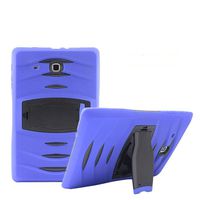 Iusun Heavy Duty Hybrid Military Armor Stand Case Protective Shell Cover For Samsung Galaxy Tab E 9.6 SM-T560 (Dark Blue)