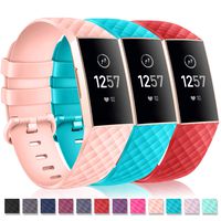 HUMENN Bands Compatible for Fitbit Charge 3,Classic & Special Edition Replacement Sport Wristband Compatible for Charge 3 and Charge 3 SE, Large Small