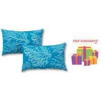 Greendale Home Fashions Rectangle Outdoor Accent Pillow, Sea Coral with Exciting Give-aways