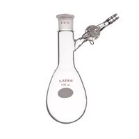Laboy Glass 100mL Airfree Reaction/Storage Schlenk Flaskwith Glass Stopcock & 19/22 Joint