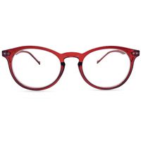 Seattle Round Blue Light Blocking Glasses Set (Clear Red)