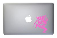 Dancing Tiki Witch Doctor Vinyl Decal for MacBook, Laptop or Other Device 5 Inch (Light Pink)
