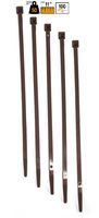 BuyCableTies 11" Standard Indoor Cable Ties - 50 lb Rated - Made in USA - Brown - 1000 per bag