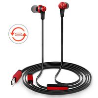 TriLink USB Type C Earbud Headphones (Hi-Res Audio & DAC Chipset) in-Ear Earphone with Mic for Google Pixel 2/2XL, Sony Xperia XZ2, Motorola Moto Z, HTC U12/U11, OnePlus 6/5/5T, LG V30/V20, Essential