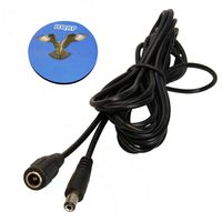HQRP Male to Female DC Power Extension Cable for ZMODO Outdoor Indoor ZMD-CDR-BFS26NM / ZMD-CDH-BFM39NA / ZMD-CDR-BFM39NM / ZMD-TDR-ZJS04NM / ZMD-TDH-ZJS04NM Camera Plus HQRP Coaster