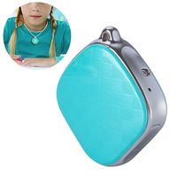 GPS Trackers, A9 Locator For Kids Chidren Parents Pets Cats Dogs Positioning WIFI Personal Anti-lost SOS Pendant 2G GSM Tracker(Blue)