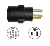 ONETAK NEMA 6-50P to 14-50R 240V 50 Amp Welder Welding Dryer EV Charger Compact Power Cord Adapter Adaptor Connector Connecter