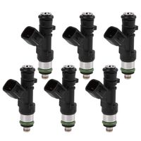 X AUTOHAUX 6Pcs 0280158028 Fuel Injectors 4 Holes Fit for 2005-2010 Dodge Chrysler 2.7L/3.5L /4.0L 4591986AA