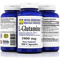 Pure L-Glutamine: Maximum Strength 1000mg 200 Capsules - Supports Muscle Mass & Recovery, Gastrointestinal Tract & Immune Function