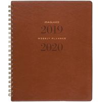 AT-A-GLANCE 2019-2020 Academic Year Weekly & Monthly Planner, Large, 8-1/2" x 11", Signature, Distressed Brown (YP905A09)