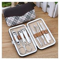 10 PCS Pedicure/Manicure Set Nail Clippers Cleaner Cuticle Grooming Kit Case