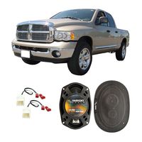 Compatible with Dodge Ram Truck 1500 2002-2008 Front Door Factory Replacement Harmony HA-R69 Speakers