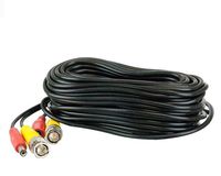 Pre-Made 60ft All-in-One BNC Video and Power Cable Wire Cord with Connector for CCTV Security Camera