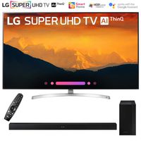 LG 65SK9000PUA 65" Super UHD 4K AI Smart TV w/Nano Cell Display (2018 Model) with Samsung HW-M360/ZA 200W 2.1ch Soundbar w/Wireless Subwoofer