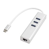 USB C Hub, Type C Hub, 4-in-1 USB C Adapter with Ethernet Port, 3 USB 3.0 Ports, for MacBook Pro 2016/2017/2018, ChromeBook, XPS, and More