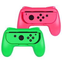 Fintie Grip for Nintendo Switch Joy-Con, [Ergonomic Design] Wear-Resistant Comfort Game Controller Handle Kit for Nintendo Switch Joy Con (2-Pack), Pink Green