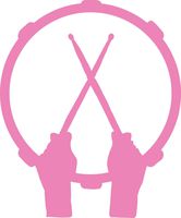 hBARSCI Snare Drum Vinyl Decal - 5 Inches - for Cars, Trucks, Windows, Laptops, Tablets, Outdoor-Grade 2.5mil Thick Vinyl - Soft Pink