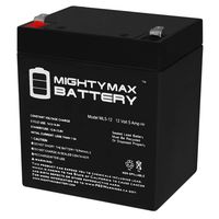 Mighty Max Battery 12V 5AH SLA Replaces Securitron BPS123 + 12V 1Amp Charger Brand Product