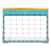 Blue Sky 2020 Monthly Desk Pad Calendar, Trim Tape Binding, Two-Hole Punched, 22" x 17", Sullana