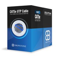 Dripstone CAT5e DS601 1000ft UTP Ethernet Cable 24AWG Bulk LAN Network Wire (Blue)
