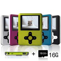 Lecmal Portable MP3 Player MP4 Player with 16GB Micro SD Card and FM Radio Function, Music Player with Mini USB Port, Mp3 Voice Recorder, Media Player for Kids-Green-Black