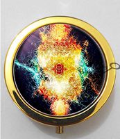 BlackKey Flower Of Life 3-Compartment Decorative Pocket Gift Box Case Organizer for Pill, Color 2 -513