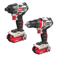 PORTER-CABLE 20V MAX Cordless Drill Combo Kit, Brushless, 2-Tool (PCCK619L2)