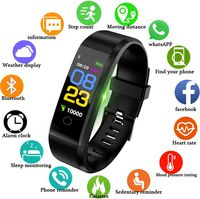 Smart Watch, Activity Trackers Health Exercise Watch Heart Rate Blood Pressure Monitor, Waterproof Fitness Tracker Band with Step Counter, Calorie Counter, Pedometer Watch for Kids Women Men(Black)