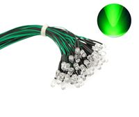 Ultra Bright 12v Pre Wired LED Diodes Light -Green Pack of 50
