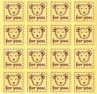 LSW Set of 160 "For You" Teddy Bear Stickers [10 sheets of 16 stickers]