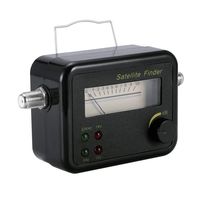 Signal Meter, DVB-T Mini Digital Satellite Signal Finder Meter, TV Reception Systems (Black)