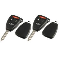 Key Fob Remote Shell Case fits Chrysler 300 Aspen / Dodge Charger Durango / Jeep Commander Grand Cherokee Keyless Entry KOBDT04A