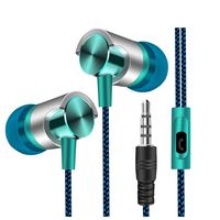 AutumnFall In-ear earphones,2017 New Universal 3.5mm Plug In-Ear Stereo Earbuds Earphone With Mic For Cell Phone 2# (Blue)