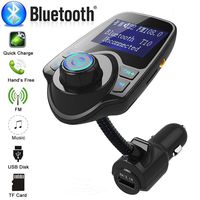 Car Transmitter Wireless Bluetooth FM Radio Kit Adapter USB Charger MP3 Handsfree Black