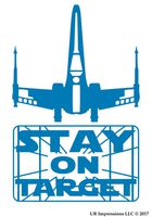 UR Impressions ABlu X-Wing Stay On Target Decal Vinyl Sticker Graphics for Cars Trucks SUV Vans Walls Windows Laptop|Azure Blue|7 X 4.4 Inch|URI461-AB