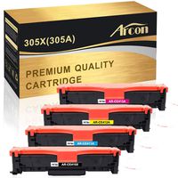 Arcon Compatible Toner Cartridge Replacement for HP 305A 305X CE410X CE411A CE412A CE413A for Laserjet Pro 400 Color MFP M451dn M451nw M475dn M475dw M451dw M375nw (Black, Cyan, Magenta, Yellow)