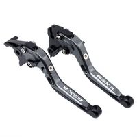 For Suzuki GSXR 750 1996-2003 Grey Black Folding Extendable Brake Clutch Accessories Engraved Levers
