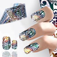 Nail Art Stickers,Putars Fashion Design Nail Art Foil Stickers Transfer Decal Tips Manicure (O)
