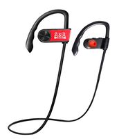 Wireless Bluetooth Headphones by A&A Audio, 4.0 Wireless Earbuds, with Built-in CVC 6.0 Noise Cancelling, Built-in Mic, for iPhone X/8/7/6S/6S Plus/6, Samsung Smartphones, Apple Watch, and More (Red)