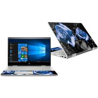 Mightyskins Skin Compatible with Hp Envy X360 Convertible 15" (2018) - Blue Roses | Protective, Durable, and Unique Vinyl Decal Wrap Cover | Easy to Apply, Remove, and Change Styles | Made in The USA