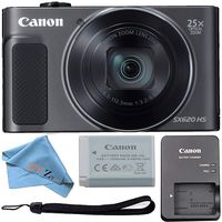 Canon PowerShot SX620 Digital Camera w/25x Optical Zoom - Wi-Fi & NFC Enabled (Black) ZeeTech Bundle (Cloth Only)