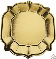 Scalloped Tablewear Charger in brilliant Gold 4 pcs