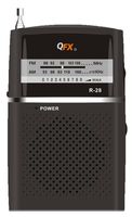 QFX R-28BLK/BK Rubberized 2-Band AM/FM Radio (Black)