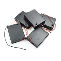 HONJIE 4x 1.5V AAA Battery Holder Case with Wires Plug ON/OFF Switch-5pcs