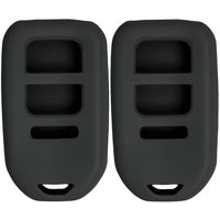 Silicone Cover Protective Case for 3 Button Prox Smart Key ACJ932HK1210A KR5V1X (Push-Button Ignition Vehicles) - Black (2 Pack)