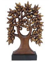 Decozen Handmade Wooden Tree of Life Décor a Symbol of Growth and Strength Made by skilled Artisans for Farm House Home Decor Living Rooms Bedroom Kitchen Console Table 4 x 12 x 17 inches